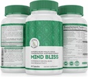 Mind Bliss Brain Supplement: 40-Ingredient Memory, Focus & Clarity ויטמינים, אנרגיה Boost & Nootropic תמיכה עם DMAE, 60 גלולות