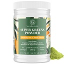 Super Greens אבקת Superfood + Electrolytes & Tonic Herbs | ירקות אורגניים, Shilajit, Adaptogens, Antioxidants, Preobiotic & Probiotic & Postbiotic