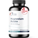 עיצובים לבריאות Magnesium Malate - Chelated Magnesium כמו Di Magnesium Malate - Highly Bioavailable Form to Support Energy, Bone Health + Muscle Recovery (240 Magnesium Malate קפסולות)