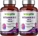 ויטמין Bphix K2 MK-4-100 mcg 200 Caps with alphalfa 2 Pack - תומך עצמות חזקות Immune Health