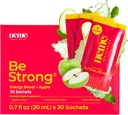 BeMe ויטמין B12 נוזל נורה, BeStrong - ויטמין B 12 תמיכה נוזלית שתייה תומך אנרגיה Boost, Focus, & ריכוז - Guarana, Turine, & Collagens תוספת קידום התאוששות (30 Sachets)