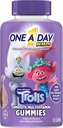 One A Day Kids Trolls Multivitamin Gummy, ילדים ויטמינים עם ויטמין A, B6, B12, C, D, E, Zinc, Folic Acid ו- Biotin (Packaging May Vary), Trolls, 180 Count, C, C, D, D, E, Zinc, Folic Acid ו- Biotin (Packaging May Vary), טרולים, 180