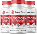 (3 Pack) Super Flow Glycogen, SuperFlow Glycogen תומך קפסולות, Glyco Optimizer Formula, Natural Blood Vessel ניקויer, Premium Super Flow Glycogen Support (180 קפסולות)