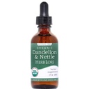 Herb Lore אורגני Dandelion & Nettle Tincture - נוזל Dandelion Leaf & Sting Nettle Leaf Extracts (2 fl oz)