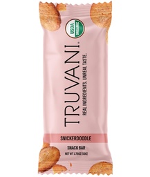 Truvani Plant Based Snack Bars | Snickerdoodle 1 Pack | 5g Protein | USDA Organic and Vegan | The Only Bar | Dairy, Soy, and Gluten Free | Individually Wrapped