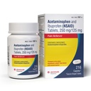 פעולה כפולה Acetaminophen 250 מ"ג ו- Ibuprofen 125 מ"ג Caplets, עד 8h של כאב הקלה עבור כאבי מפרקים קטנים וכאב, כאבי ראש, כאבי גב, כאבי גב, מסטרוט, כאבי דלקת מפרקים קטינים, 216 ספירה