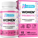Probiotics for Women, 300 מיליארד CFUs Probiotics לנשים, 15in-1 נשים פרוביוטיקה ופרוביוטיקה, עבור Vaginal, Urinary Tract, PH Balance, Immune, Digestive & Gut, Bloating Health, 60s Caps Caps