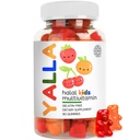 YALLA הויטמינים חללים לילדים, HAL Kids Multivitamin Gummies, 45-90 יום אספקה, ויטמינים חיוניים עם C, D3, Zinc for Immunity, B6 B12 עבור אנרגיה, ISA Certified, Gelatin חינם.