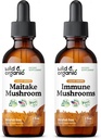 Wild & Organic Maitake Mushroom Tincture 2 fl oz & Immune Mushrooms Tincture 2