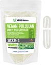 XPRS Nutra Size 1 משוךלן פסולת ריקה - 100 Count Light Plantcaps Clear ריקה קפסולות טבעוניות - Premium Vegetarian Pills - Do-It-Yourself ירקות מילוי קפסולת