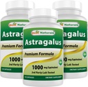 Best Naturals Astragalus קפסולת, 1000 מ"ג, 120 הרוזן (Pack of 3)