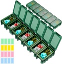 Restree Weekly Pill מארגנת, 7 תאים ב- Portable Pill Box One Time a Day, Moisture-Proof Travel Pill Case, Pill Storage forוויטמין, Medicine, Fish Oil/Supplements (Green)