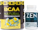 Nutrology Zen Natural Magnesium תוסף (30 משרתים) ו Nutrology BCAA טבעי, צמחי מבוסס BCAA אבקה, Lemonade Flavor (30 משרתים)