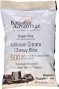 Bariatric Advantage Calcium Citrate Chewy Bites 500 מ"ג עם ויטמין D3 עבור חולי ניתוח באריאטר כולל עקף Gastric ו-Oce gstrectomy, סוכר חינם - פלאמור שוקולד, 90 הרוזן ספירה