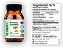 DR WAKDE's Neem & Turmeric קפסולות | 60 Veg Caps | Ayurvedic | תוספת של 100% | Herbal | Quantity דיסקונטs | אותו יום Dispatch
