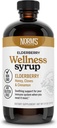 החווה של Norm's Farms So Black Elderberry Syrup with Honey, Cinnamon & Cloves - Made in USA, Natural Immune Support, No Alcohol or Fillers, Gluten-Free, non-GMO, טבעוני, Pure Elderberry Juice Syrup - 8 Oz