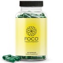 Think FOCO קפסולות (13+) Natural Focus תוסף for Teens & Adults - Brain Nootropic for Concentration, Memory, Mental Clarity, Cognitive Enhancement ויטמינים - 60 קפסולות