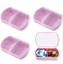 4PCS Small Pill טיולי גלולת גלולות חמוד מארגנת גלולה עבור Purse Portable Daily Medicine מארגנת 2 השוואת גלולות הולדר עבור ויטמינים, שמן דגים, תוספים