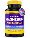 InnovixLabs מתקדם Magnesium קפסולות - 150 Ct, 210 מ"ג - Chelated Glycinate ו Malate - High Absorption, מקדם הירגעות, העצמות, בריאות השרירים, טבעוני Malate Sleep