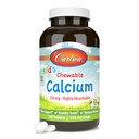 קרלסון - Calcium Chewable של Kid, 250 מ"ג, Highly Absorbable, Bone & שיניים תמיכה, Optimal Wellness, Natural Vanilla Flavor, 120 טבליות