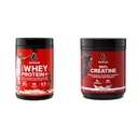 Six Star Whey Protein Plus & Creatine Monohydrate Powder Bundle | Vanilla Whey Protein Isolate 1.8 lbs & Unflavored Creatine 60 Servings