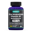 VANI 500MG Benfotiamine עם B1, 5X Time Fat & Water Soluble Thiamine B1 תוסף - צד שלישי נבדק, No Gluten (120 קפסולות)