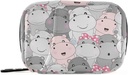Pill Box hippo קריקטורה 7 Day Pill Case Travel Pill מארגנת Bag עם Zipper Portable Weekly ויטמין Medicine תוסף Holder Pouch Bag
