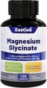 מגנזיום Glycinate קפסולות 1270 מ"ג, 380 מ"ג מגנזיום תוסף, גבוה Absorption Magnesium Glycinate תוסף, non-GMO No Gluten, 120 קפסולות