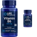 Life Extension ויטמין B6 250 מ"ג, 100 קפסולות צמחוניות & Folate & ויטמין B12, קפסולות צמחוניות, White, 90 Count