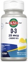 KAL ויטמין D-3 1000 IU | Natural Lemon Flavor ActivMelt Micro Tablets