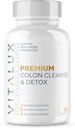 VITALUX || #1 Rated Premium ניקויse & Detox || Enhance Digestion, Gut Health, Decrease Bloating | Dosed Formula w / 10 Powerful Ingredients | 3rd Party Tested + USA Made - 60 קפסולות