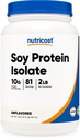 אבקת חלבון סויה חלבון Isolate, 2 LB Unflavored - 10 גרמות של חלבון Per המשרת, טבעוני, GMO-Free & Gluten חינם
