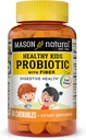 MASON NATURAL בריאות ילדים פרוביוטיים עם סיבים - פונקציונליות בריאה, שיפור בריאות Gut, 60 Chewables
