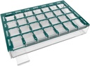 EZY DOSE Pill מארגנת שבועי (7-Day), רפואת פלאנר, ויטמין Case/Box, השוואות בינוניות עם Easy Fill Tray, 4 פעמים ביום, Easy to Use Containers, Clear Lids, ירוק, BPA חינם