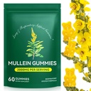 Mullein Gummies for Lung Detox, 2000 מ"ג מולליין Leaf Extract Extract for Respiratory & Digestive & Immune Support, אורגני מולליין Herb תוסף עבור Mucus Relief for Respiratory, Immune, 60 חניכיים טבעוניות