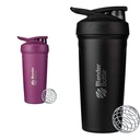 בלנדר בוטל 24Ounce Stainless Steel Shaker Cups with Wire Whisk, Plum ו Black