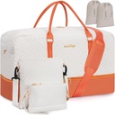 Weekender Bag for Women, 5 Pcs Set Stand on Overnight Bag, 23 "Travel Duffel Bag with Waterהוכחהed Shoes"