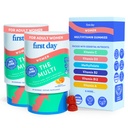 FIRST Day Multivitamin for Women - Daily Womens Multivitamin Gummies - ויטמין A C D E B12, Magnesium, Zinc, Biotin - טבעוני, Gluten Free Womens ויטמינים - שיער, עור, אנרגיה - 60 יום אספקת אספקה, 60