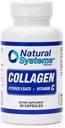 coagen Plus ויטמין C על ידי מערכות טבעיות 60 קפסולות - Collagen hydrolysate ו ויטמין C עבור שיער ועור Vital - Collagen תוספי נשים וגברים - hydrolyzed Collagen Peppers אבקת גלולות
