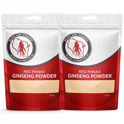 רד Panax גינזנג אבקה עם ג'ינסנוסיידים טבעיים (16 oz) תמיכה באנרגיה בריאה, Vitality, Mood ועוד, Panax גינזנג שורש אבקה עבור Smoothies, קפה או משקאות (2 Packs)