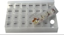 ProMed Unique XL Weekly 4 Times Daily 7 Day Pill מארגנת עבור תרופות, ויטמינים ותוספים, גלולת גלולות עם תאים ברורים נשלל זה BPA-Free with Food-Grade פלסטיק.