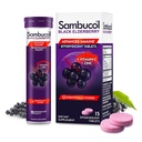 Sambucol Black Elderberry Efferscent טבליות - Elderberry עם Zinc ו ויטמין C למבוגרים, Elderberry Disshoot Tablets, Berries - 15 Countberry