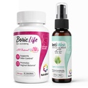 NutraBlast Boric Acid Vaginal Suppositories 600 מ"ג (30 הרוזן) w / Intimist Essential Oils בלגן Spray (2 fl oz)