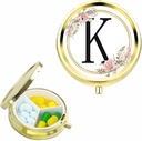 Small Pill Box for Purse Pocket, Personal Small Pill Case 3 השוואתי, מארגנת גלולות חמוד, מתנה לנשים בנות נוער, Travel Essentials, Travel Essentials, Excellent תכשיטים Box,RingPresentation Box