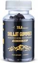 Tila אורגני ההימלאיה Shilajit Resin Soft Gels - 60 מסטיקנים, 600 מ"ג תוספת טבעית לגברים ונשים עם מעל 85 מינרלים Trace, Fulvic Acid ו Acid טבעוני חינם Gluten חינם