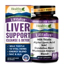 Liver Cleanse Detox & Fix - 28-in-1 Liver Support - Milk Thistle Dandelion NAC Alpha Lipoic Acid Artichoke & Reishi Chaga Turkey Tail Mushroom - Active Liver Health, 1540 מ"ג (60 קפסולות)