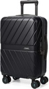 BAGSMART לשאת על Luggage 22x14x9 Airline מוסמך עם TSA Lock, 1OO% Polycarbonate Hardside Luggage with Spinner Wheels, Durable Hard Shell לשאת על מזוודה 20 אינץ' שחור