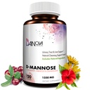 Dainova D Mannose 1350 מ"ג עם Cranberry I D-Mannose קפסולות למניעת UTI, Urinary Tract תמיכה, Urinary Tract בריאות עבור נשים, & ניקוי. W / Hibiscus & Dandelion, 120 קפסולות Veggie