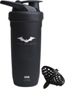 Smartshake DC COMICS Reforce Stainless Steel חלבון Shaker 900 מ"ל | 30 oz - Leakהוכחה Screw-on Lid - BPA Free - Unisex - Non Insulated - באטמן