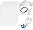 תכשיטי נסיעות מארגנת Case Transud תכשיטים אחסון ספר Binder Bag for Earrings, Rings, Bing, Bracelet, Inner Pages ו- Pouches